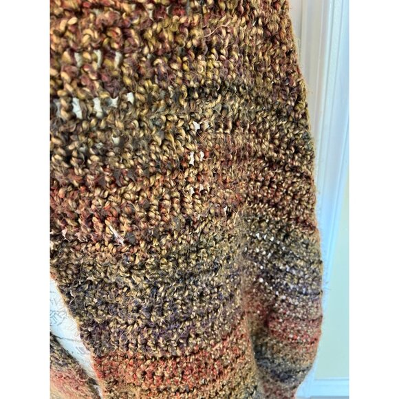 Handmade Knit shawl Earthtone Scarf One Size Fits All - Picture 5 of 5